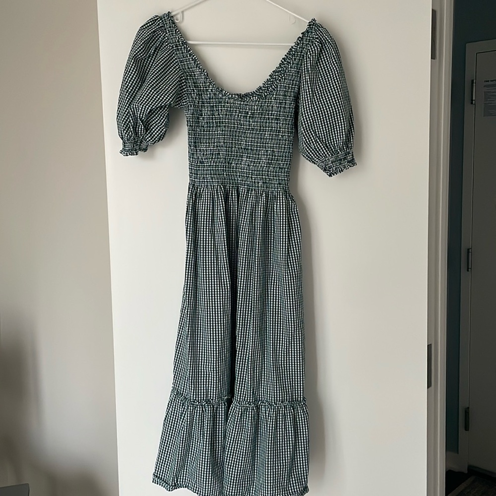 Hill house green gingham nap dress